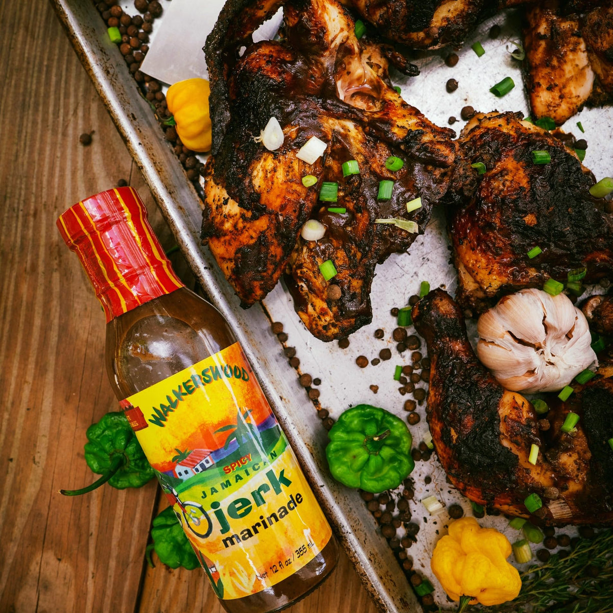 Walkerswood Jerk BBQ Kit packaging, gift-ready showcase of premium Caribbean sauces