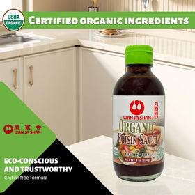 Wan Ja Shan Hoisin Sauce USA-made label signaling quality.