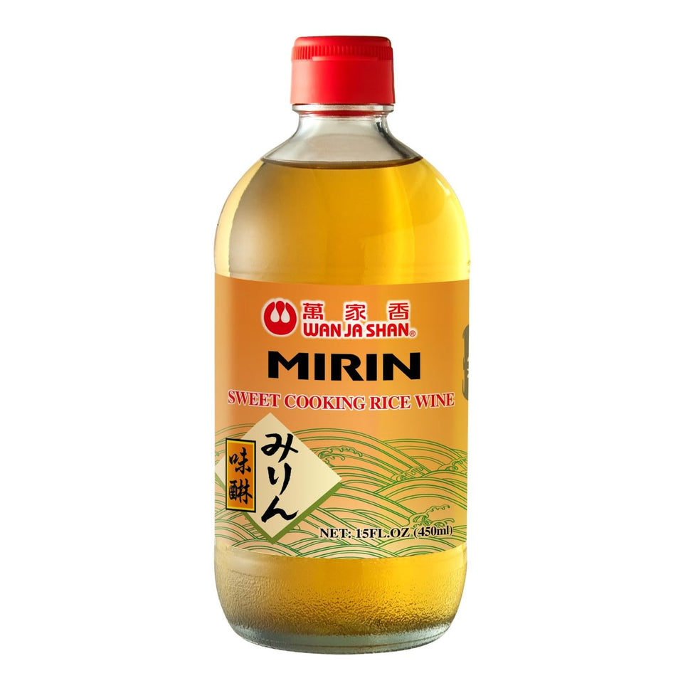 Wan Ja Shan Mirin bottle pour enhances authentic flavor for cooking.
