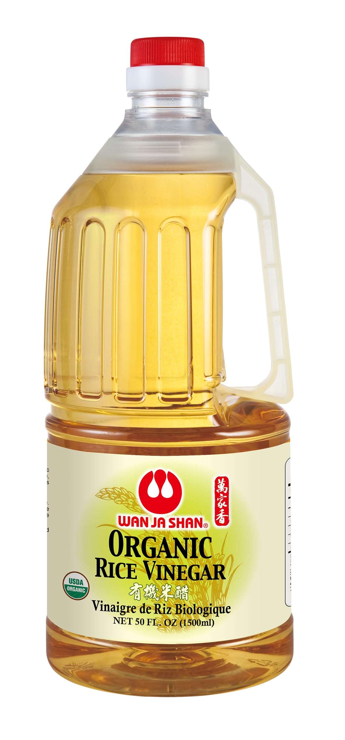 Wan Ja Shan rice vinegar bottle pouring, smooth tang for everyday cooking