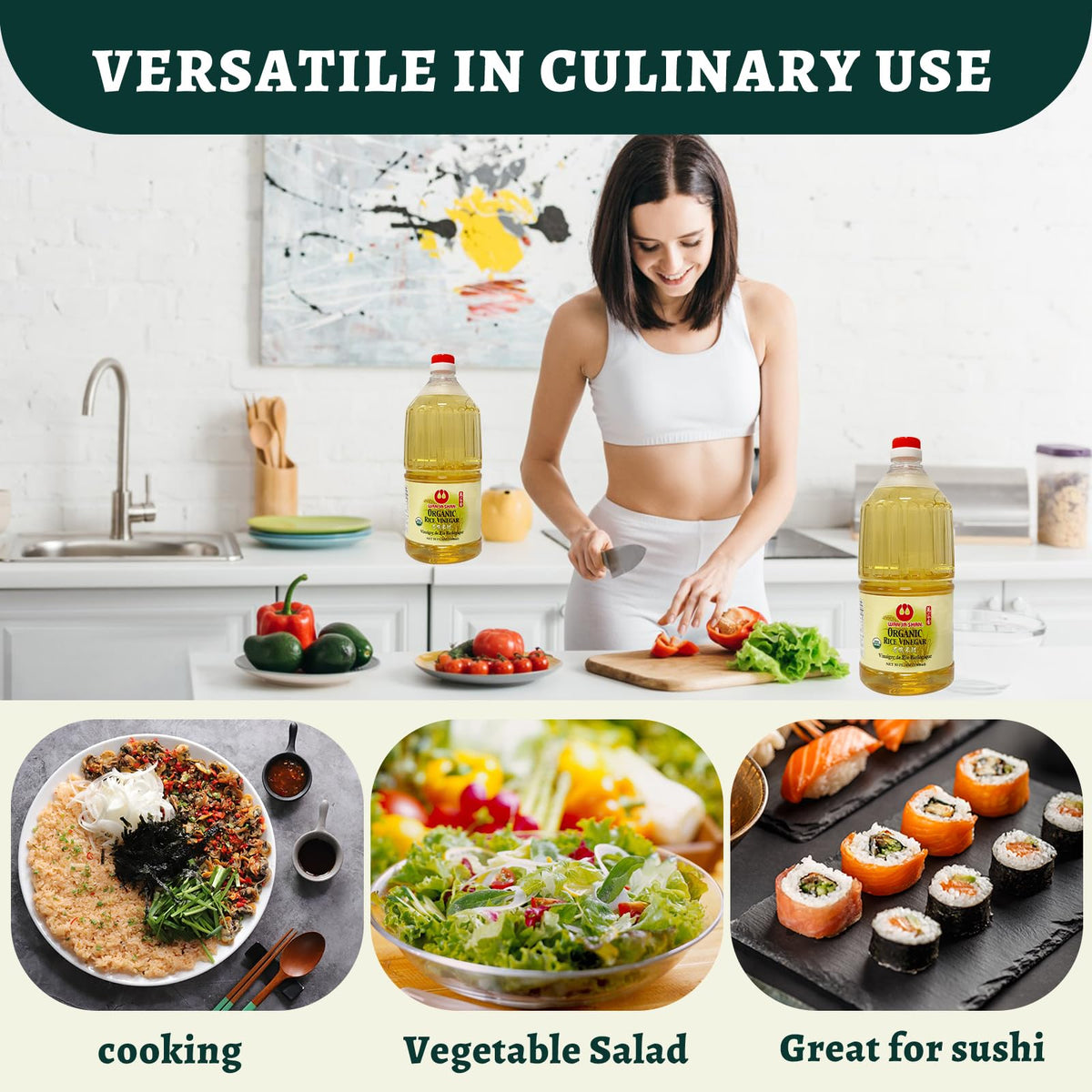 Wan Ja Shan rice vinegar quick pickling adds crisp tang to vegetables