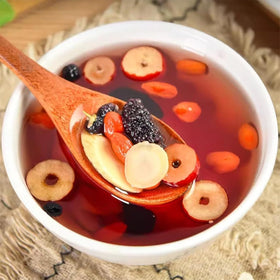 Wanciment Ginseng Eight Treasure Tea ingredients with red dates and wolfberries
