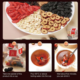Wanciment Kidney Tea brew in cup showing rich aroma and color