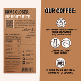 Wandering Bear Decaf Cold Brew iced pour highlights bold flavor with low caffeine.