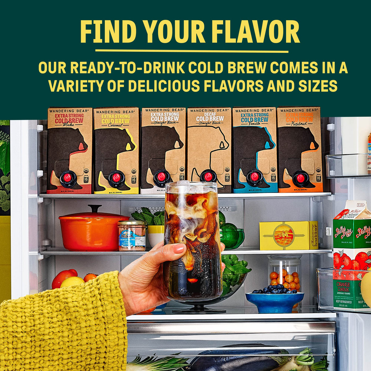 Wandering Bear Straight Black can be enjoyed iced, over ice, or heated.