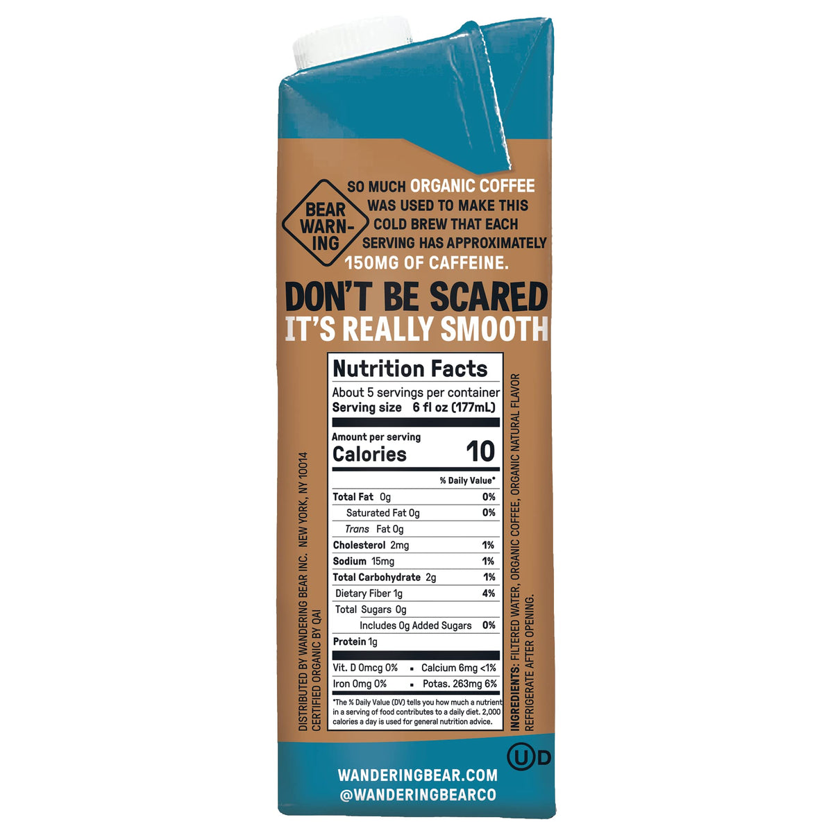 Wandering Bear no added sugar and dairy-free profile