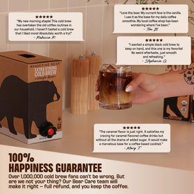 Wandering Bear No Sugar Added label communicates a clean taste with natural flavor.