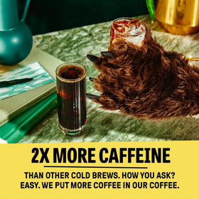 Wandering Bear Straight Black bottle label highlights organic ingredients.