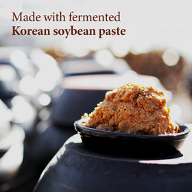 Wang Doenjang open jar closeup, capturing deep umami aroma