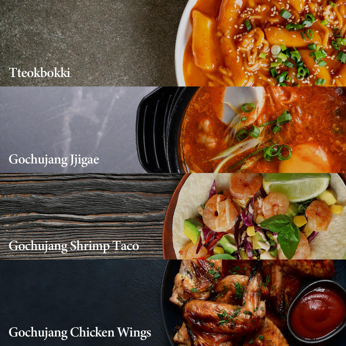 Wang Gochujang dollop atop bibimbap, depth of flavor.