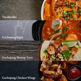 Wang Gochujang dollop atop bibimbap, depth of flavor.