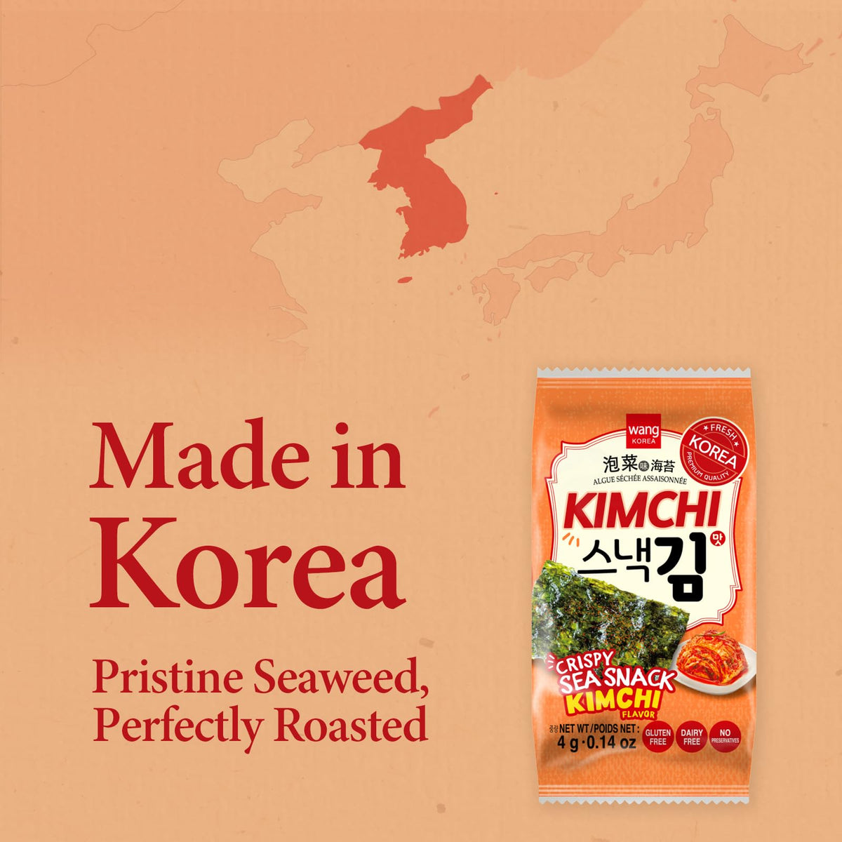 Wang keto vegan gluten-free seaweed snack, tasty and light.