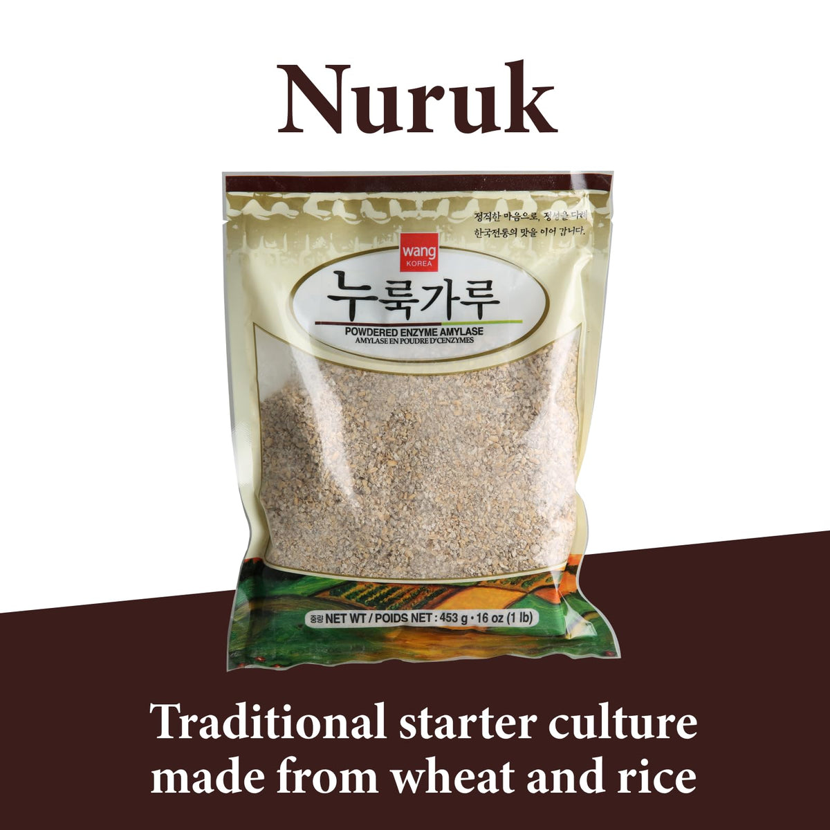 Wang Nuruk powder being mixed with cooked rice for natural fermentation.