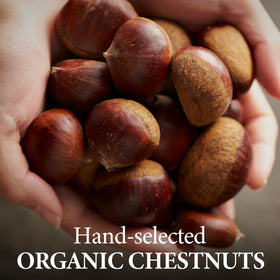 Wang chestnuts shelled close-up showing soft, peel-free textures for quick snacking.