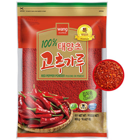 Wang sun-dried coarse gochugaru in a bag shows rich red color.