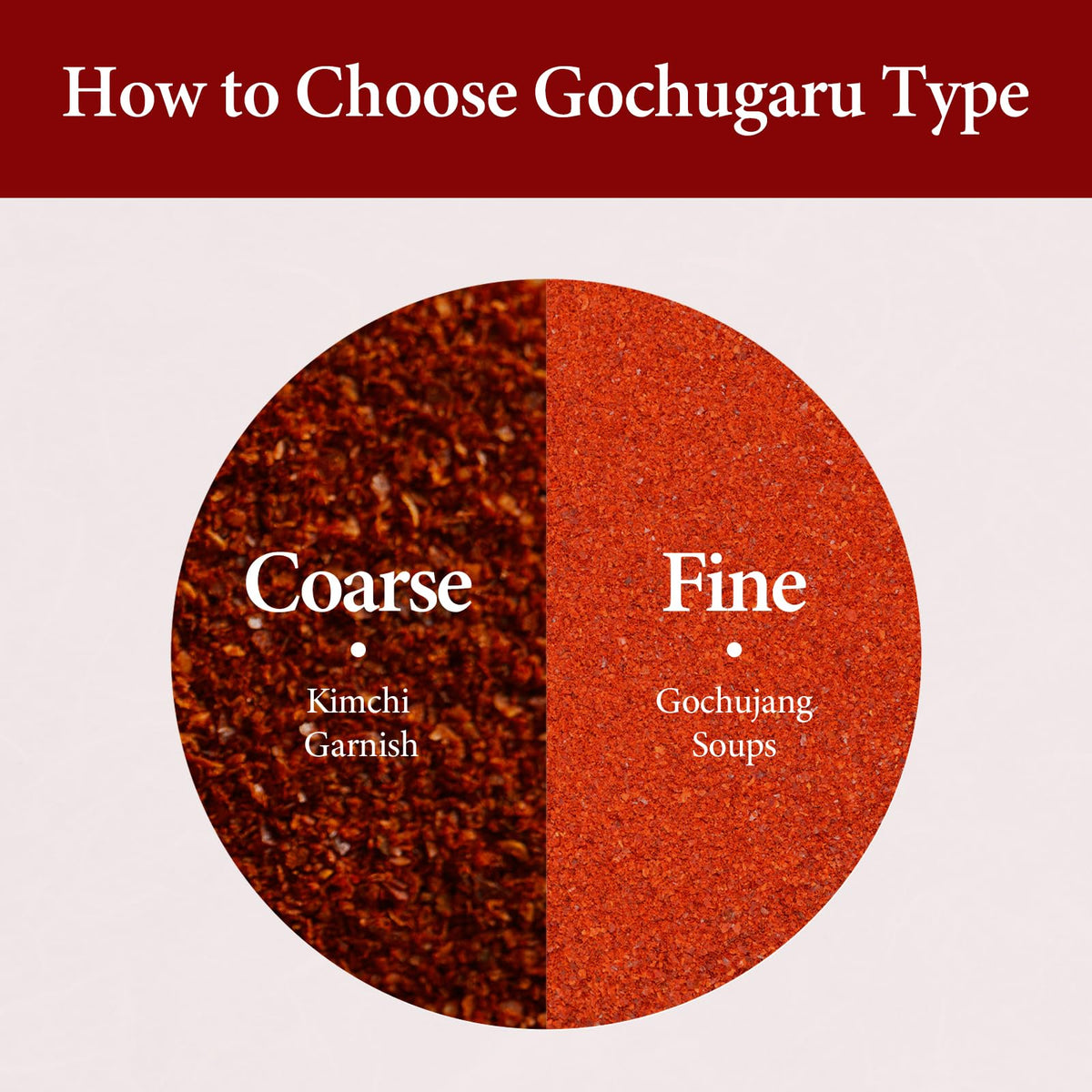 Coarse Wang gochugaru flakes sprinkled over sauce for depth.