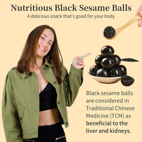 Serving idea: a quick, satisfying snack featuring Wanhua Hall black sesame ball.