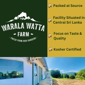 Warala Watta Farm cinnamon powder in smoothie oats scene highlights versatile breakfast use.