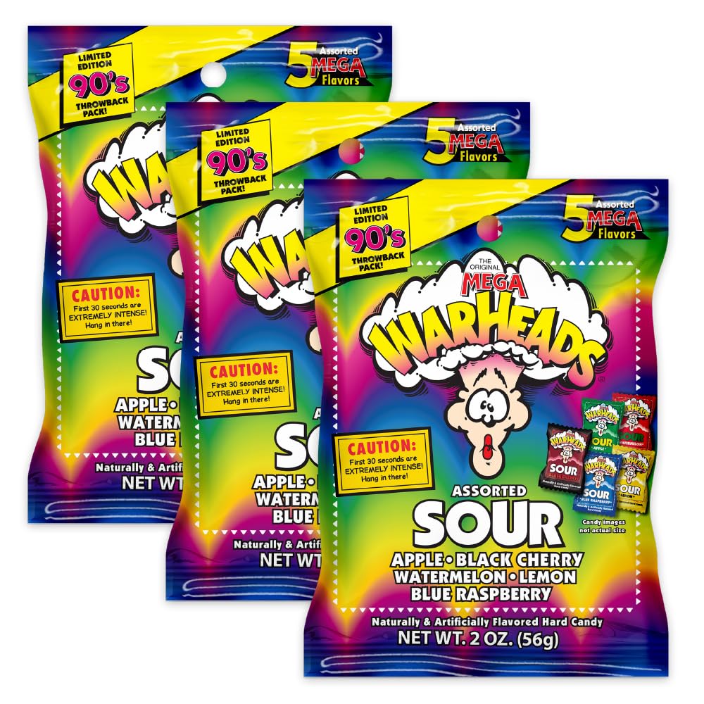 Warheads apple flavor extreme sour candy with bold exterior and fruity center.