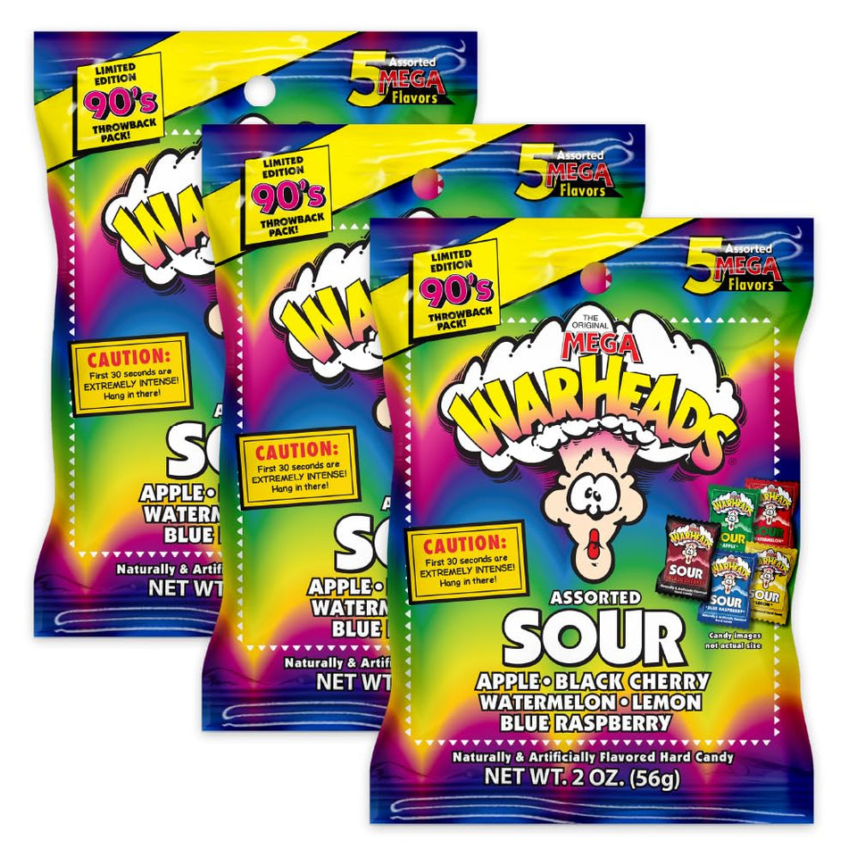 Warheads apple flavor extreme sour candy with bold exterior and fruity center.