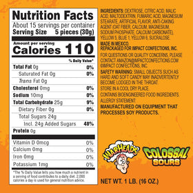 Warheads Colossal Sours individually wrapped bag — keeps flavor fresh for snacking and gifting.