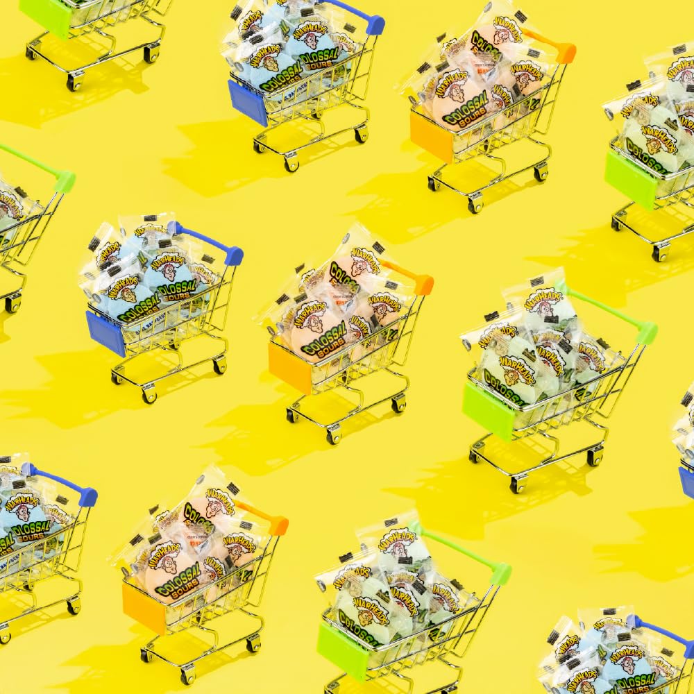 Warheads Colossal Sours party display shows easy sharing at gatherings.