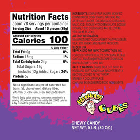 Warheads Cubes assorted flavors bag displaying variety and shareable fun.