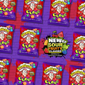 Warheads Cubes watermelon candy close-up highlighting bold sour notes for parties.