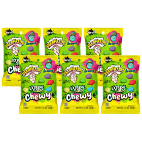 Warheads Extreme Sour Chewy Watermelon peg bag, perfect for sharing at gatherings.
