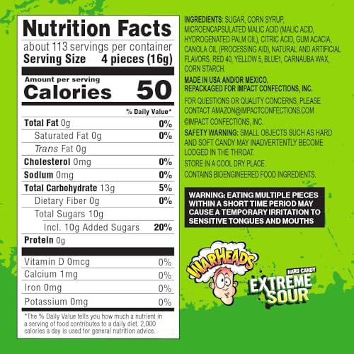 Warheads Watermelon bulk-bag candy: refreshing finish for party munching.