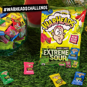 Warheads lemon flavor delivers zesty bite and dramatic sour kick.