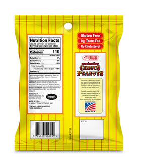 Six-pack display of Warheads Melster Circus Peanuts—easy pantry organization.