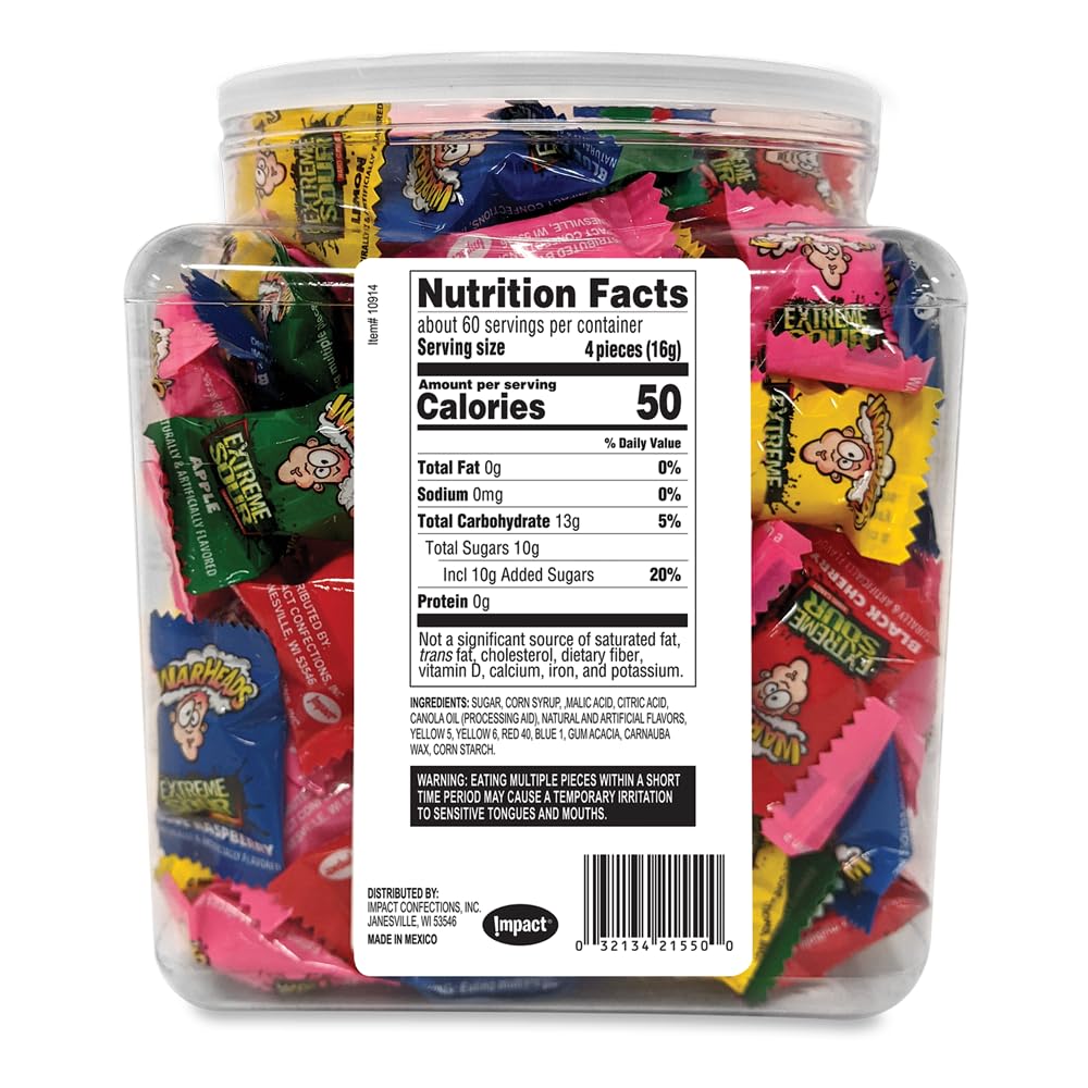 Warheads parade tub display ideal for events and giveaways.
