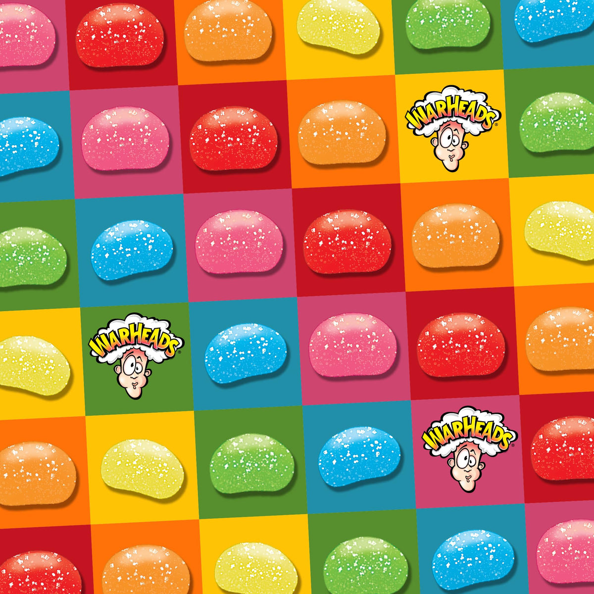 Warheads sour jelly beans green apple flavor a tangy bite during snack breaks.