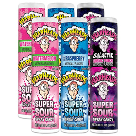 Warheads Sour Spray Blue Raspberry bottle for on-the-go bold flavor experience