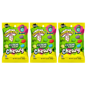 Warheads ZHC Extreme Sour Chewy bag with exclusive artwork, perfect for party snacking