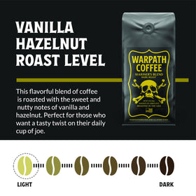 12 oz bag packaging to keep Warpath Coffee fresh and ready