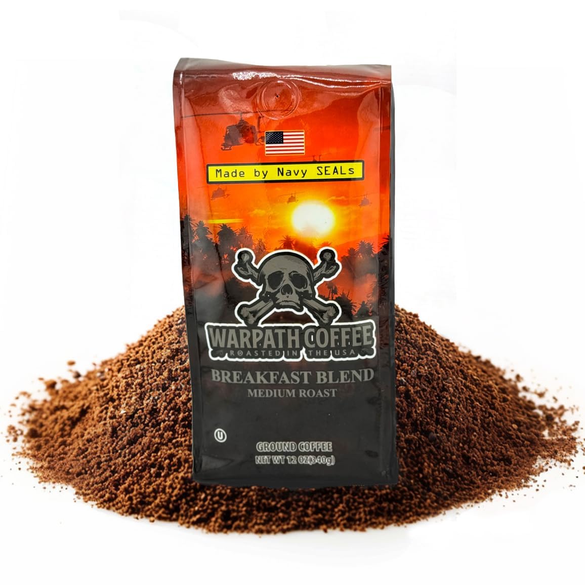 Warpath Coffee Breakfast Blend Medium Roast Ground—bold aroma and full body for a bright morning