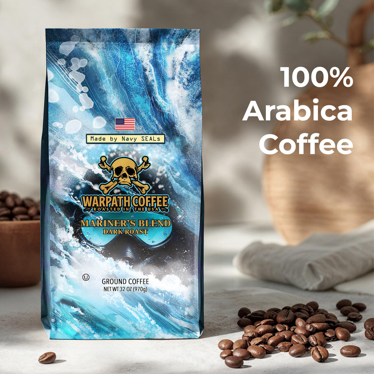Warpath Coffee high caffeine ground coffee powers busy days