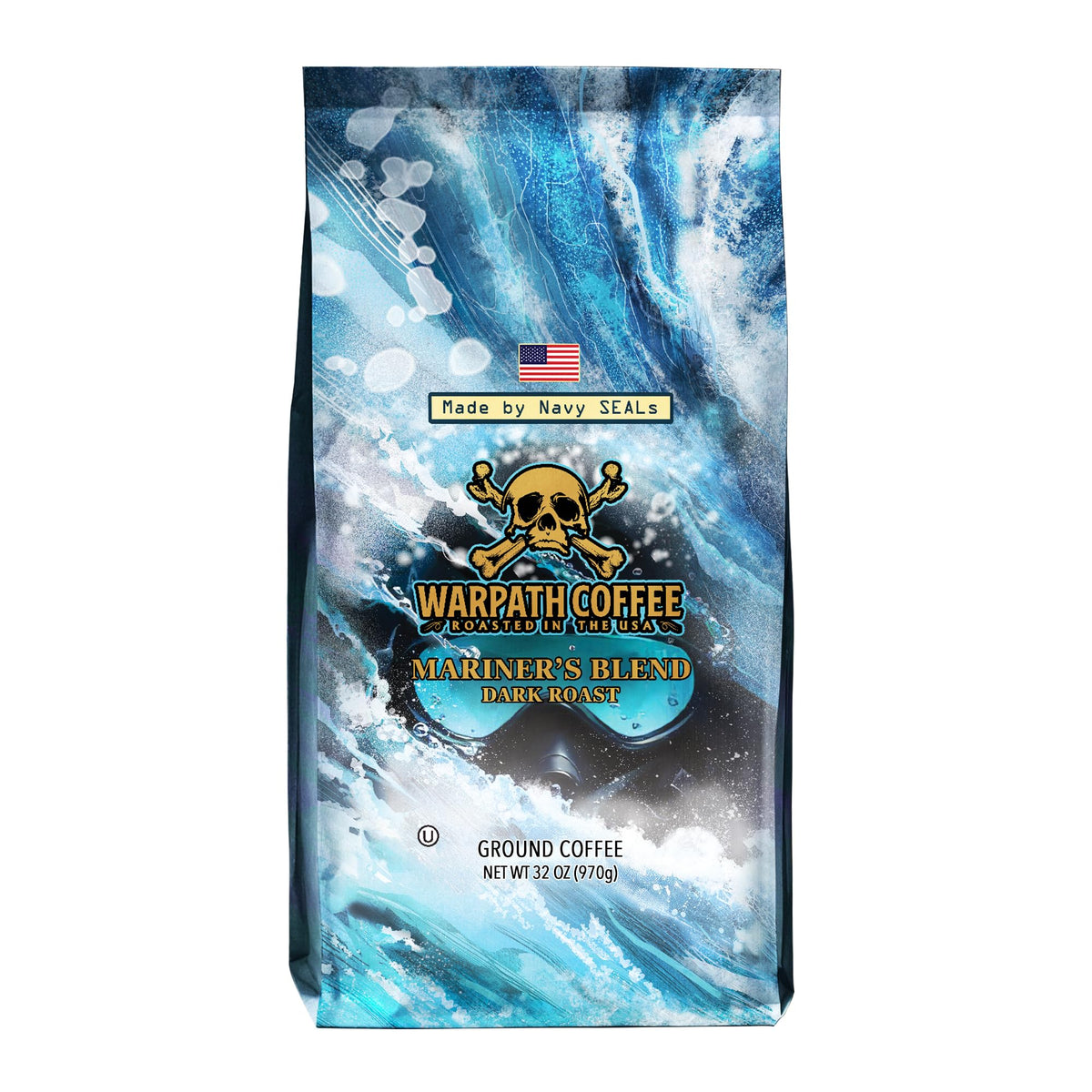 Warpath Coffee Mariner's Blend ground coffee with bold aroma for adventurous mornings