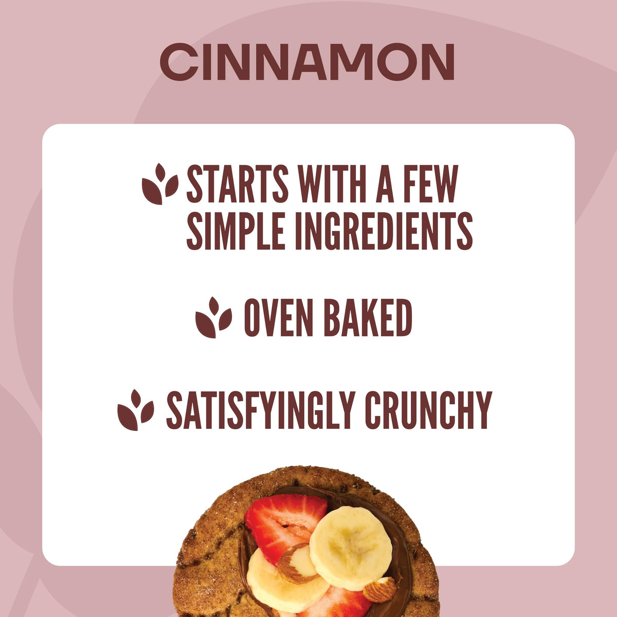 Wasa Cinnamon Crisp Creations breakfast toppings ready for yogurt or fruit.