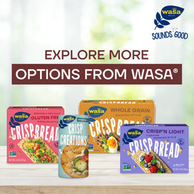 Wasa Cinnamon Crisp Creations pack of 8 for family snacking on the go.