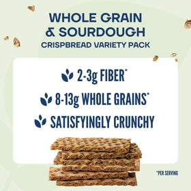 Close-up of Wasa crispbread showing crisp baked texture.