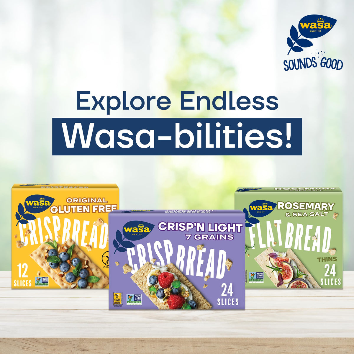 Wasa Crispbread crunch as a ready-to-eat snack option