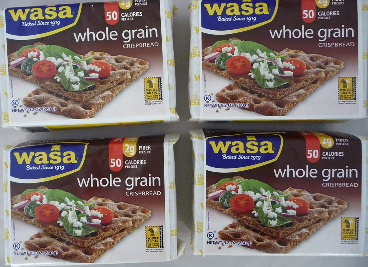 Wasa Crispbread Whl Grain4 pack shot, ideal for quick, versatile snacks with toppings.