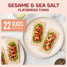 Wasa Flatbread Thins Sesame & Sea Salt pack ready for on-the-go crunch.