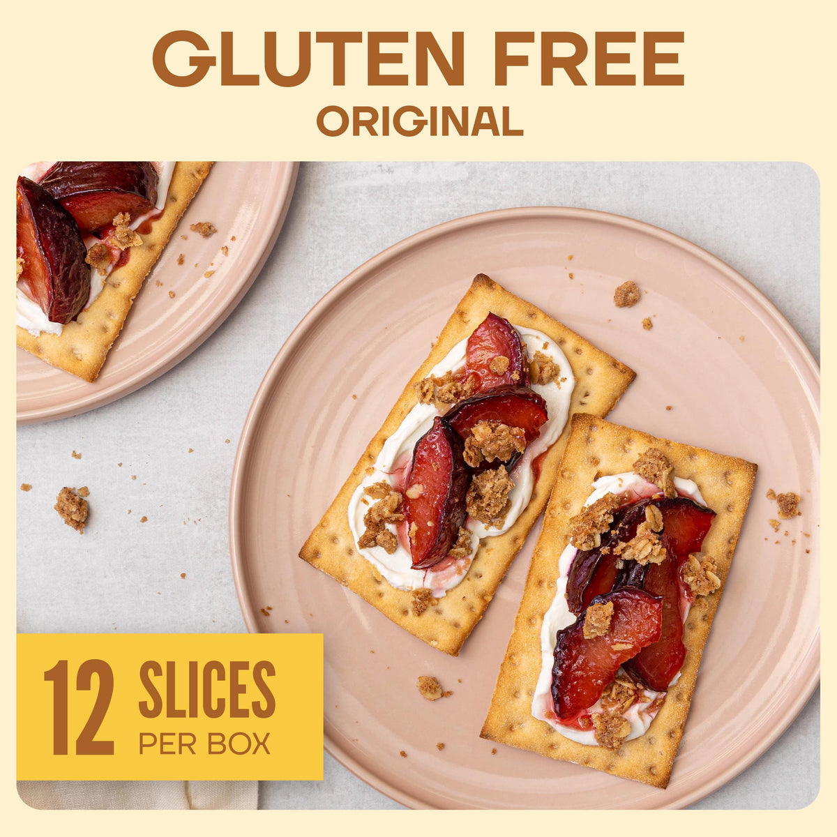Wasa Gluten Free Original Crispbread close-up texture, showing hearty crunch.