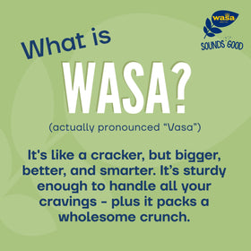 Close-up of Wasa Crispbread texture with crisp, golden edges.