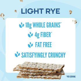 Wasa Light Rye Crispbread prepared with toppings for breakfast or snack.