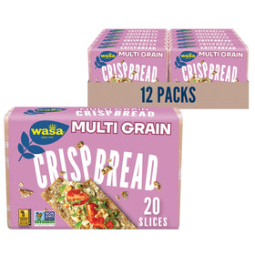 Wasa Multi Grain Crispbread stack shows a sturdy base for toppings